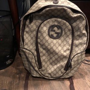 Gucci GG Brown large backpack